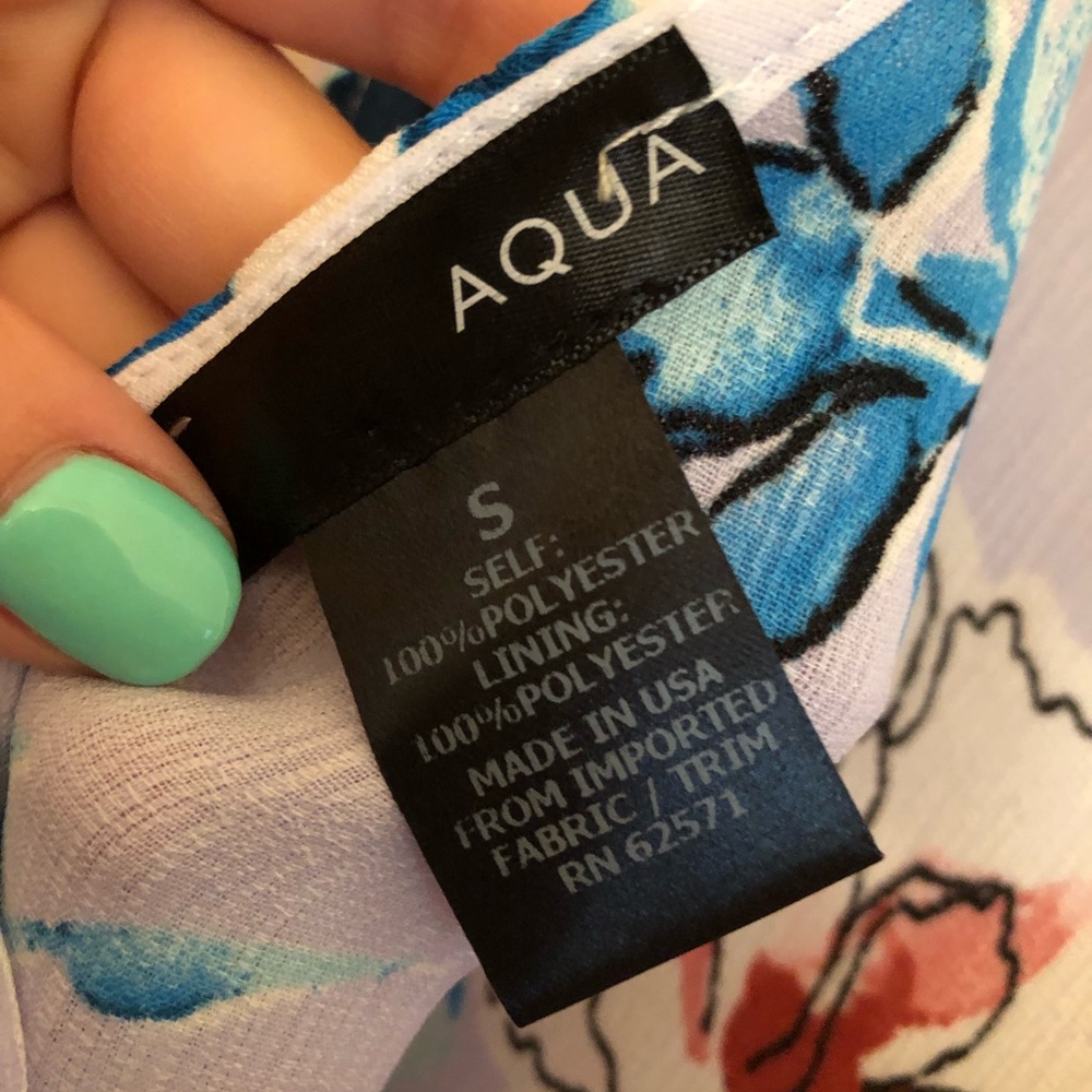 SOLD. Aqua | Floral tie back romper - Picture 6 of 6